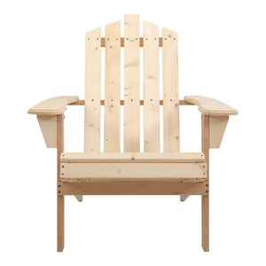 Outdoor Sun Lounge Beach Chair With Light Wood Tone