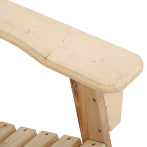 Outdoor Sun Lounge Beach Chair With Light Wood Tone