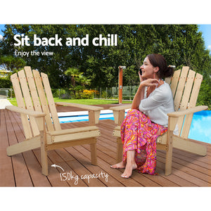Outdoor Sun Lounge Beach Chair With Light Wood Tone