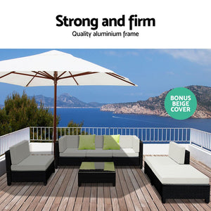 Large 7PCS Sofa Set For Outdoors / Patio