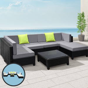 Large 7PCS Sofa Set For Outdoors / Patio