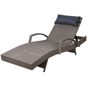Outdoor Sun Lounge / Day Bed - Quick Wicker Drying Cushions