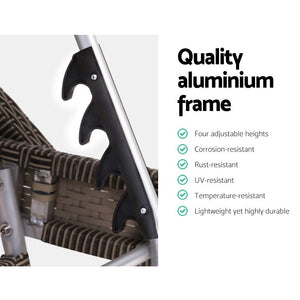 Outdoor Sun Lounge / Day Bed - Quick Wicker Drying Cushions