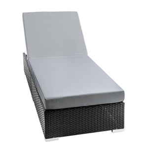 Sun Lounge Chairs For Pool Area - Black / Grey