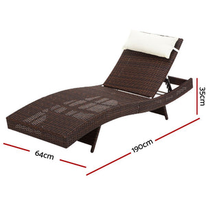 Brown Sun Lounges - 2PCS Kit