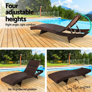 Brown Sun Lounges - 2PCS Kit