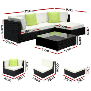 Family Outdoor Patio Sofa Set With Table