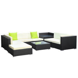 Large 9PCS Outdoor Sofa Set For Pool Area