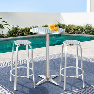 Outdoor Bistro Table And High Chair Set