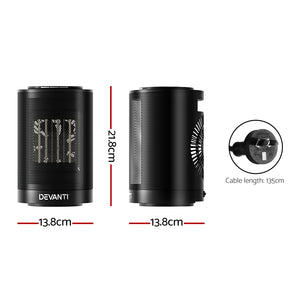 Devanti Electric Fan Heater | Portable Ceramic Standing Room Office Heaters - 1200W