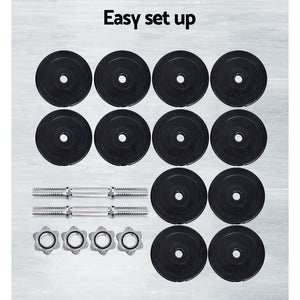 35kg Dumbbells Dumbbell Set Weight Plates Home Gym Fitness Exercise - The Hippie House