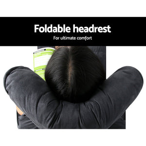 Adjustable Charcoal Lounger with Arm Rests