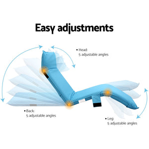 Adjustable Blue Beach Pool Lounger