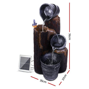 Garden Feature Fountain With Solar Powered Pump