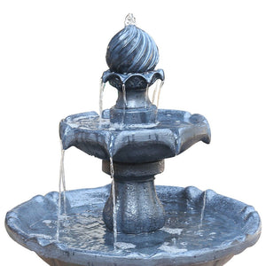 3 Level Outdoor Water Fountain With Solar Powered Pump