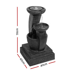 Blue Garden Fountain With Solar Powered Pump