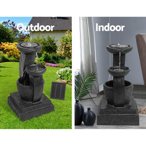 Blue Garden Fountain With Solar Powered Pump