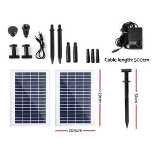 Solar Powered Submersible Water Pump - 1100L/H - 2.2m Head