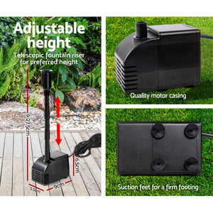 Solar Powered Submersible Water Pump - 1100L/H - 2.2m Head