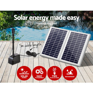 Solar Powered Submersible Water Pump - 1100L/H - 2.2m Head