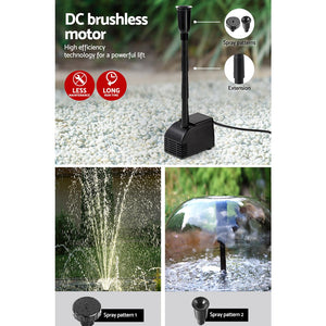 Solar Powered Submersible Water Pump - 1100L/H - 2.2m Head