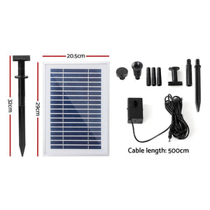 Solar Powered Submersible Water Pump - 250L/H - 1.3m Head