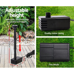 Solar Powered Submersible Water Pump - 250L/H - 1.3m Head