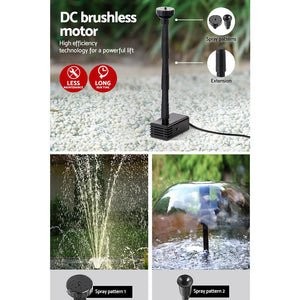 Solar Powered Submersible Water Pump - 250L/H - 1.3m Head