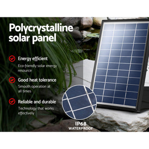 Solar Powered Submersible Water Pump - 300L/H - 1.3m Head