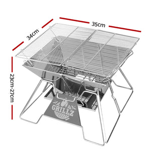 Fire Pit / BBQ Grill - Stainless Steel