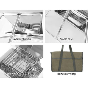 Fire Pit / BBQ Grill - Stainless Steel