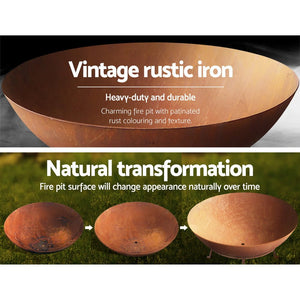 70CM Bowl Fire Pit With Legs