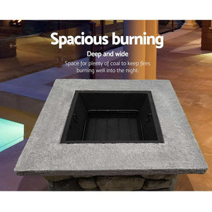Square Fire Pit With Cover