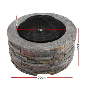 Round Firepit With Cover