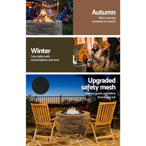 Round Firepit With Cover