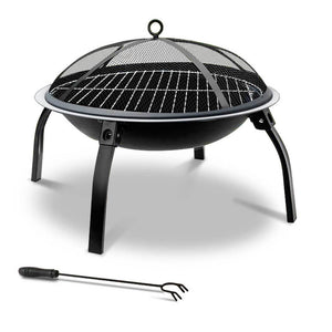22 Inch Outdoor Portable Bowl Fire Pit With Legs