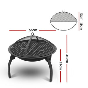 22 Inch Outdoor Portable Bowl Fire Pit With Legs