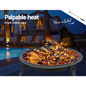 22 Inch Outdoor Portable Bowl Fire Pit With Legs