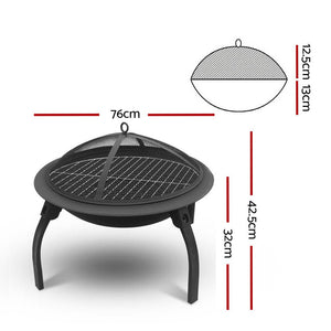 30 Inch Outdoor Portable Bowl Fire Pit With Legs