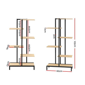Metal Wood Plant Stand - 6 Levels