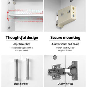 Bathroom / Kitchen White Wall Storage Cabinet