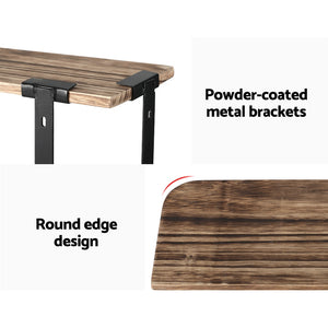 Floating Wall Shelves Brackets | 3 Tiers Corner Display | DIY Wall Mount Rack | Brand: Artiss