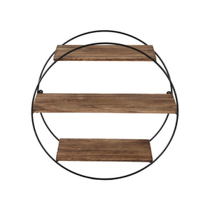 Floating Wall Shelves Brackets | Round | 3 Tiers Display | DIY Wall Mount Rack | Brand: Artiss
