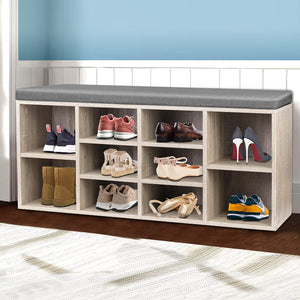 Wooden Shoe Rack Storage Bench