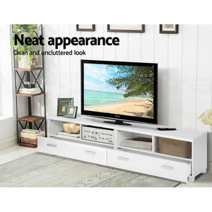 White TV Stand / Entertainment Unit with Drawers