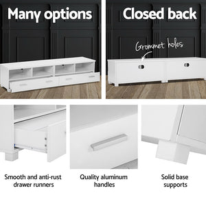 White TV Stand / Entertainment Unit with Drawers