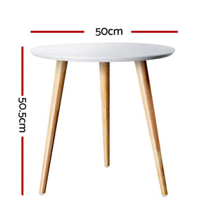 Scandinavian Wood Round Coffee Table