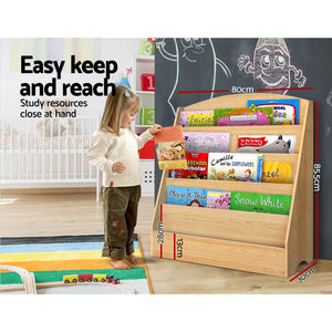 5 Tiers Kids Bookshelf | Magazine Shelf Rack Organizer | Bookcase Display