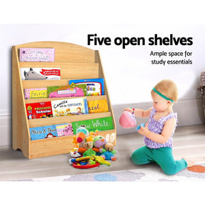 5 Tiers Kids Bookshelf | Magazine Shelf Rack Organizer | Bookcase Display