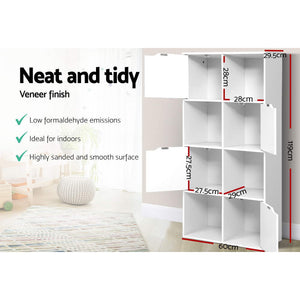 8 Cube White Display Storage Shelf